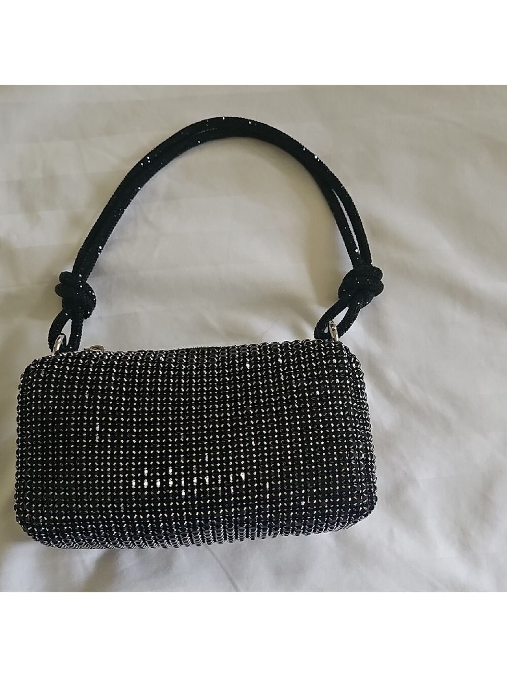 Black Beaded Bag Elegant Women's